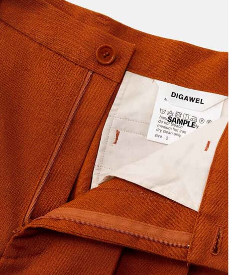 DIGAWEL  2 Tuck Tapered Pants【ORANGE】