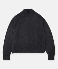 DIGAWEL Stonewashed silk turtleneck sweater【FADE BLACK】
