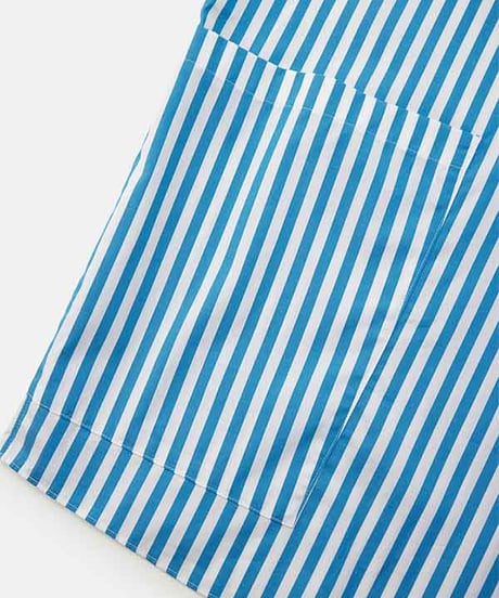 DIGAWEL Side pocket S/S shirt ① stripe【BLUE】
