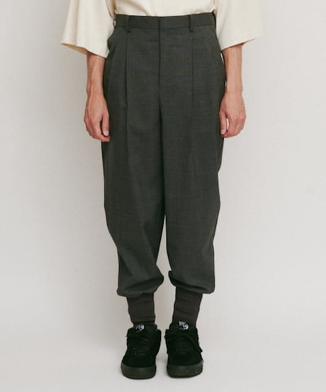 DIGAWEL 2Tuck tapered hem rib pants【C.GRAY】