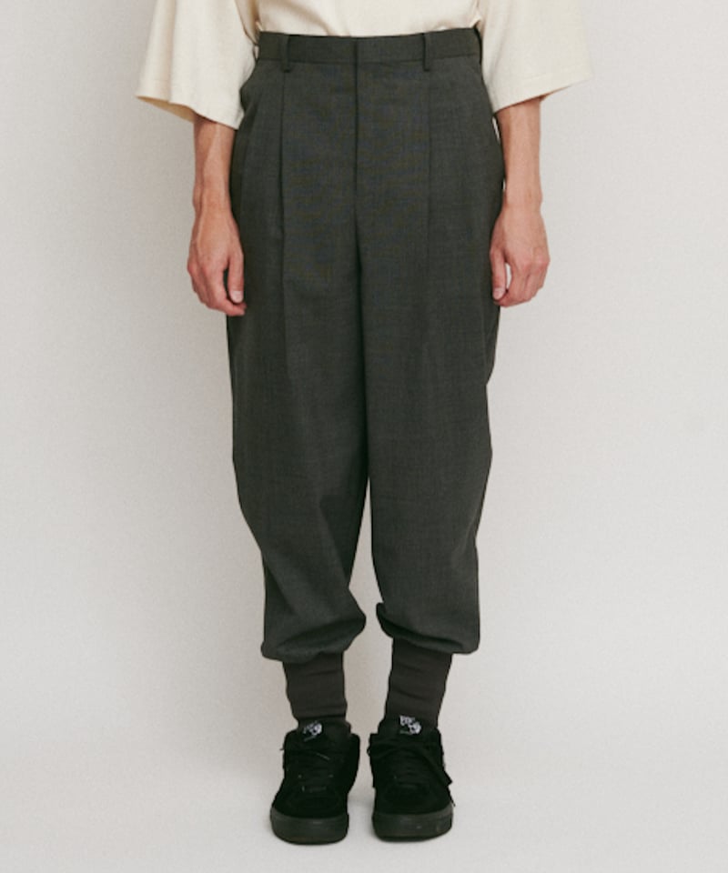 DIGAWEL 2Tuck tapered hem rib pants