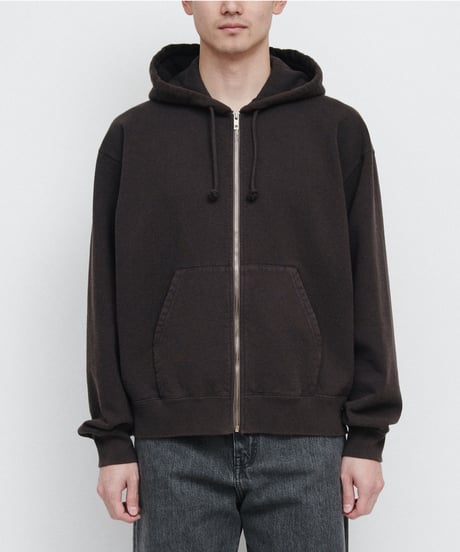 DIGAWEL Zip up hoodie (fade)【FADE BLACK】