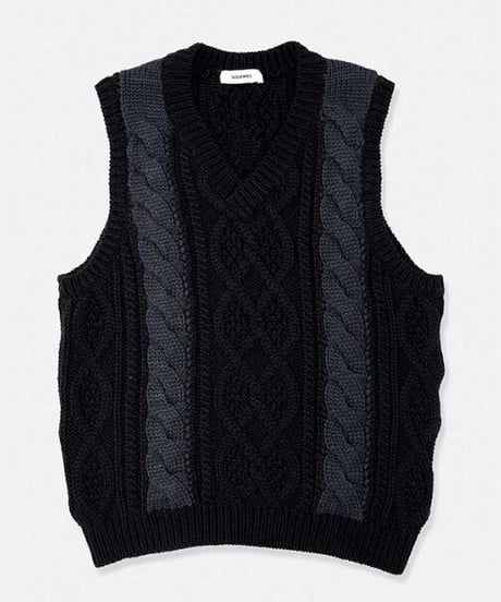 DIGAWEL  Cable Stitch Vest【BLACK】