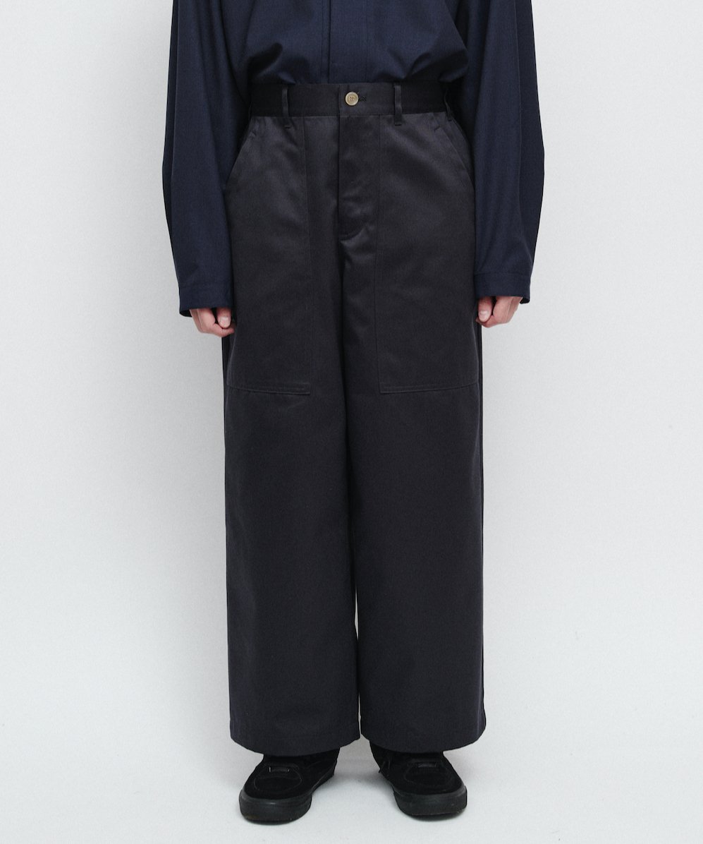 DIGAWEL Wide high water pants【NAVY】 | welles DIGAWEL Wide high water pants【NAVY】 | welles
