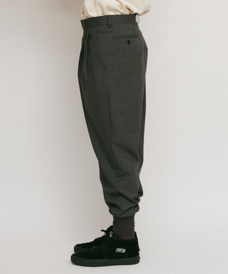 DIGAWEL 2Tuck tapered hem rib pants【C.GRAY】