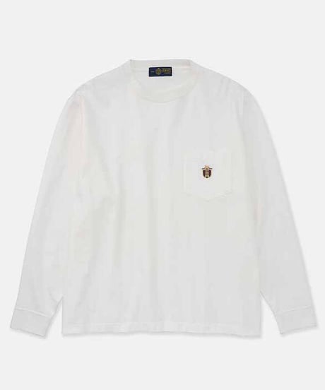 DIGAWEL × J.PRESS「CRST」CRST Pocket Long Sleeve Tshirts【WHITE】