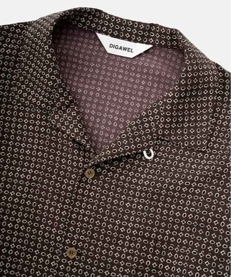 DIGAWEL  Open Collar Shirt【BROWN】
