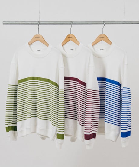 DIGAWEL  Border Sweater【BURGUNDY】