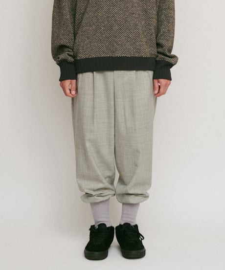 DIGAWEL 2Tuck tapered hem rib pants【GRAY】