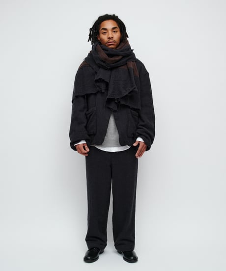 DIGAWEL Stole (fulling/milling)【C.GRAY/BROWN】
