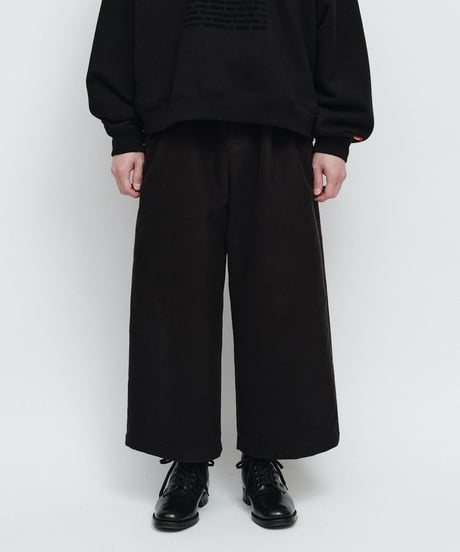 DIGAWEL Belt pants ① moleskin【BLACK】