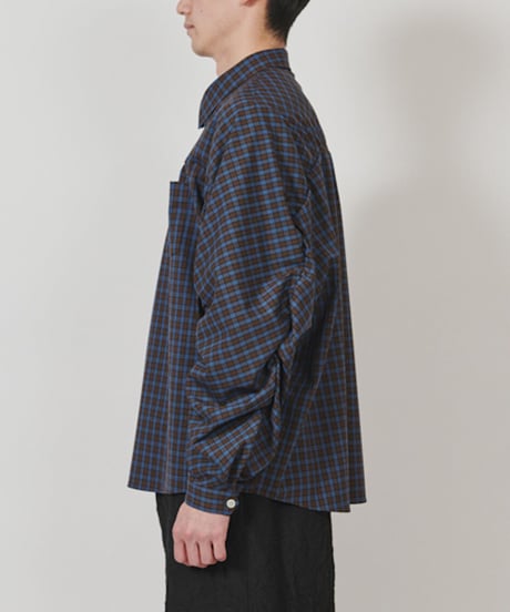 DIGAWEL  Puckering Shirt【BLUE CHECK】