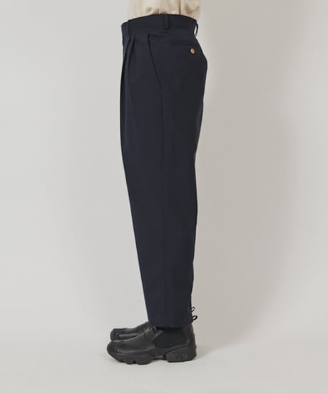 DIGAWEL  2 Tuck Tapered Pants ② combat wool【NAVY】