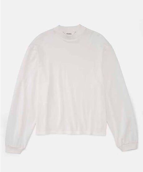 DIGAWEL  Mock neck L/S T-shirt【WHITE】