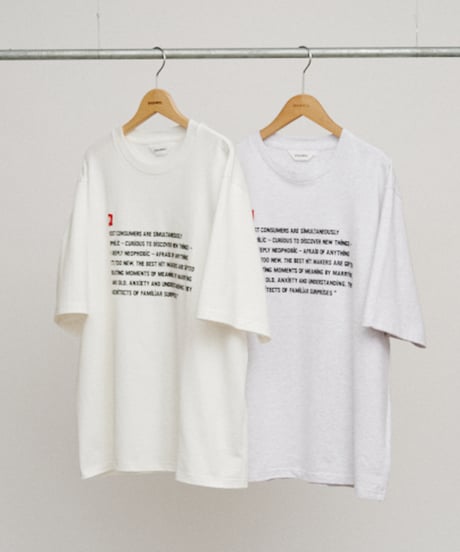 DIGAWEL Statement T-shirt【WHITE】