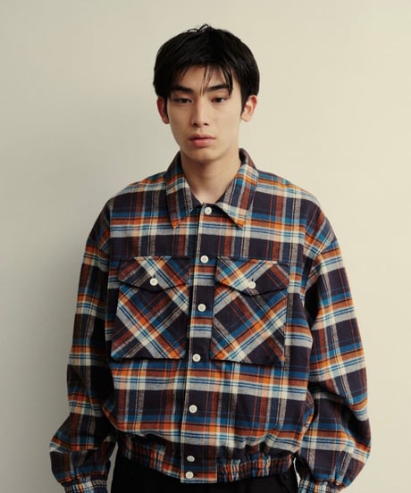 DIGAWEL Check shirt blouson【OG/GREEN】