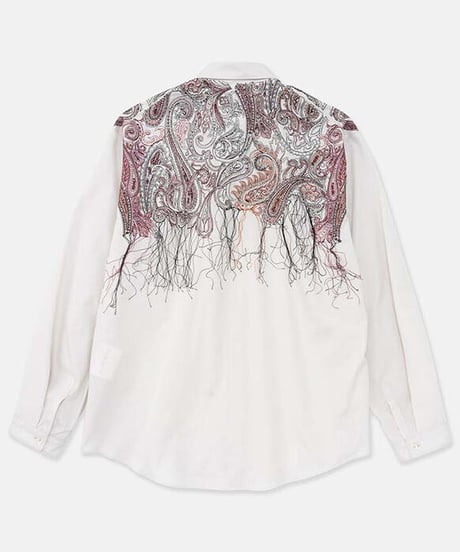 DIGAWEL  Shirt (generic)③ paisley embroidery【WHITE】