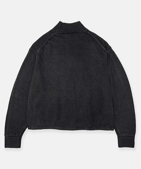 DIGAWEL Stonewashed silk turtleneck sweater【FADE BLACK】