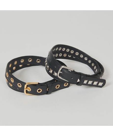 DIGAWEL × J.PRESS「CRST」 Black Leather Belt  【GOLD】