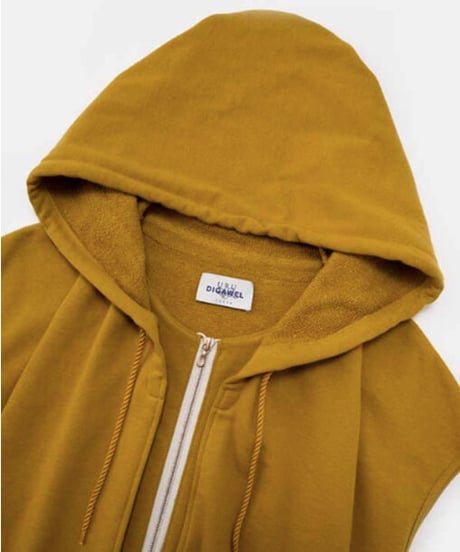 DIGAWEL  Hoodie vest ( URU TOKYO×DIGAWEL )【MASTARD】