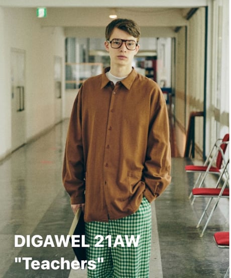 DIGAWEL  Side Pocket Oversized Shirt【BROWN】