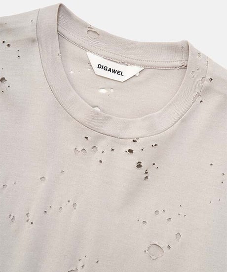 DIGAWEL Damage S/S T-shirt【GREIGE】