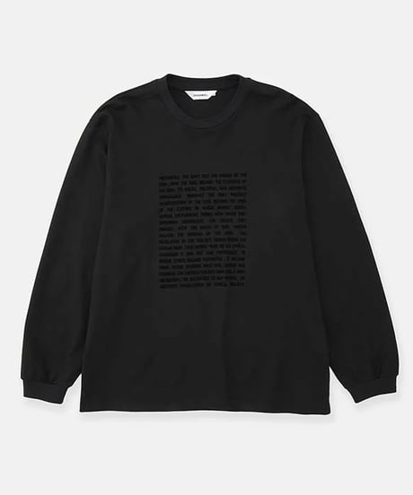 DIGAWEL Statement L/S T-shirt【BLACK】