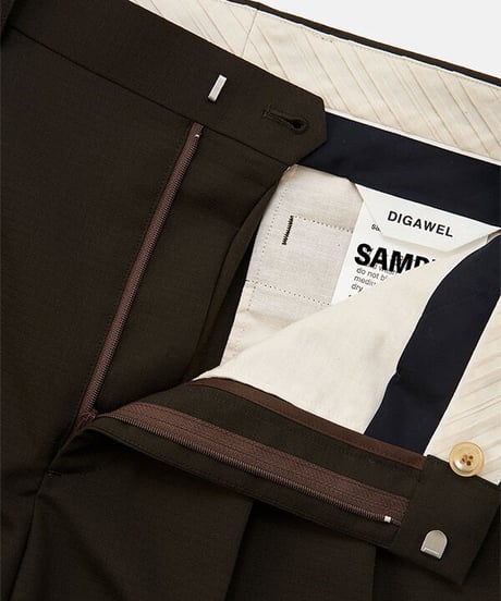 DIGAWEL  2 Tuck Tapered Pants ② combat wool【OLIVE】