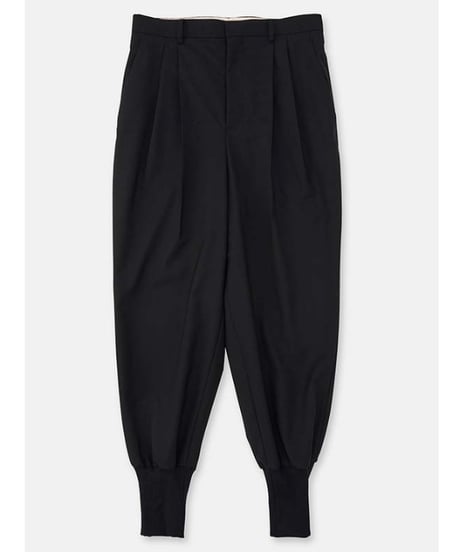 DIGAWEL 2Tuck tapered hem rib pants【BLACK】