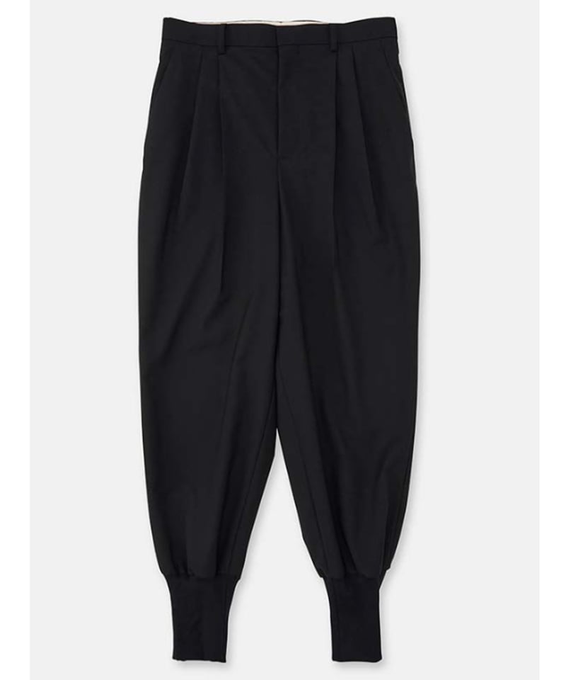 DIGAWEL 2Tuck tapered hem rib pants【BLACK】 | we