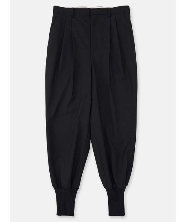 DIGAWEL 2Tuck tapered hem rib pants【BLACK】 | we