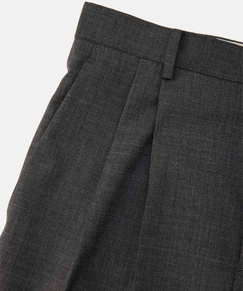 DIGAWEL 2Tuck tapered hem rib pants【C.GRAY】 | w