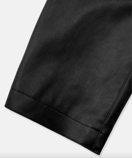 DIGAWEL  Synthetic Leather Half Coat【BLACK】
