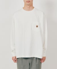 DIGAWEL × J.PRESS「CRST」CRST Pocket Long Sleeve Tshirts【WHITE】