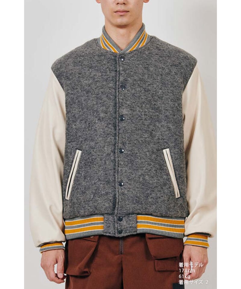 URU TOKYO×DIGAWEL Varsity Jacket【GRAY】 | welles URU TOKYO×DIGAWEL Varsity Jacket【GRAY】 | welles