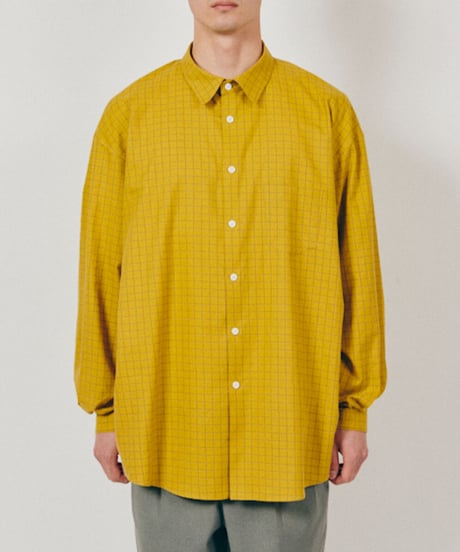 DIGAWEL  Oversized Shirt ① check【MUSTARD】