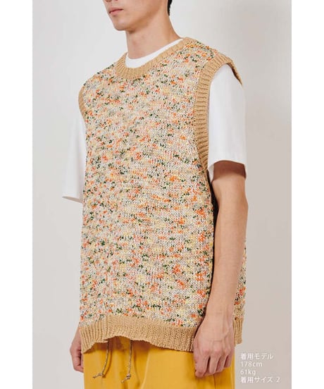 DIGAWEL  Knit Vest【BEIGE】