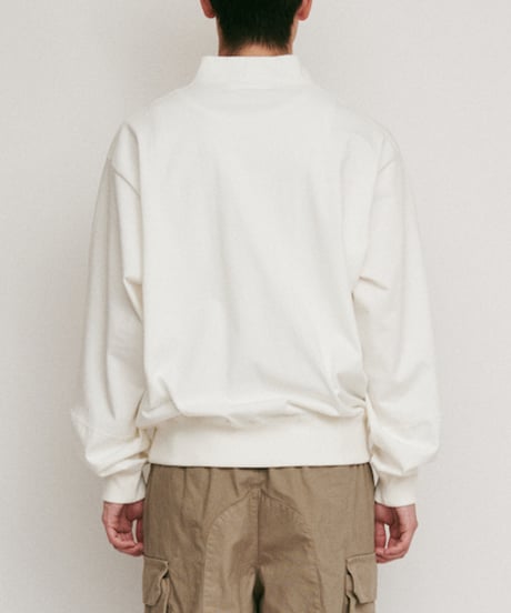 DIGAWEL Mock neck L/S T-shirt【WHITE】