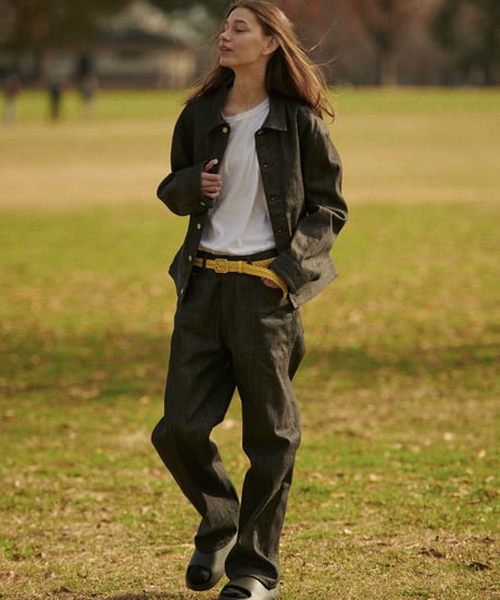 DIGAWEL  STRAIGHT DENIM PANTS【BLACK】