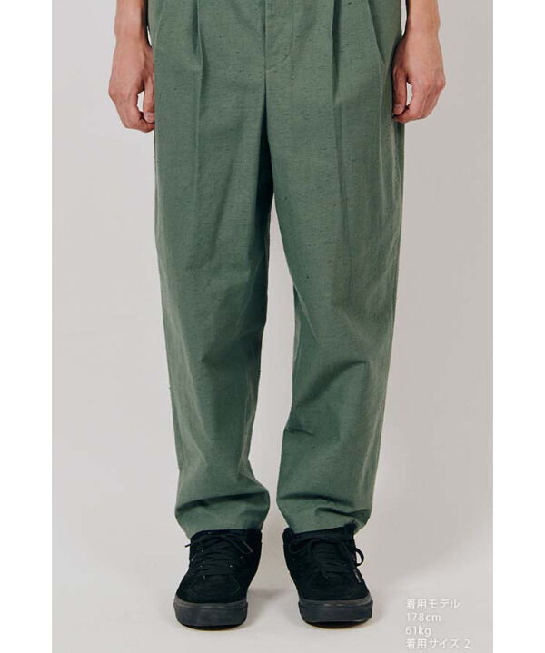 パンツ DIGAWEL 2 TUCK TAPERED HEM RIB PANTS 2 Tuck tapered