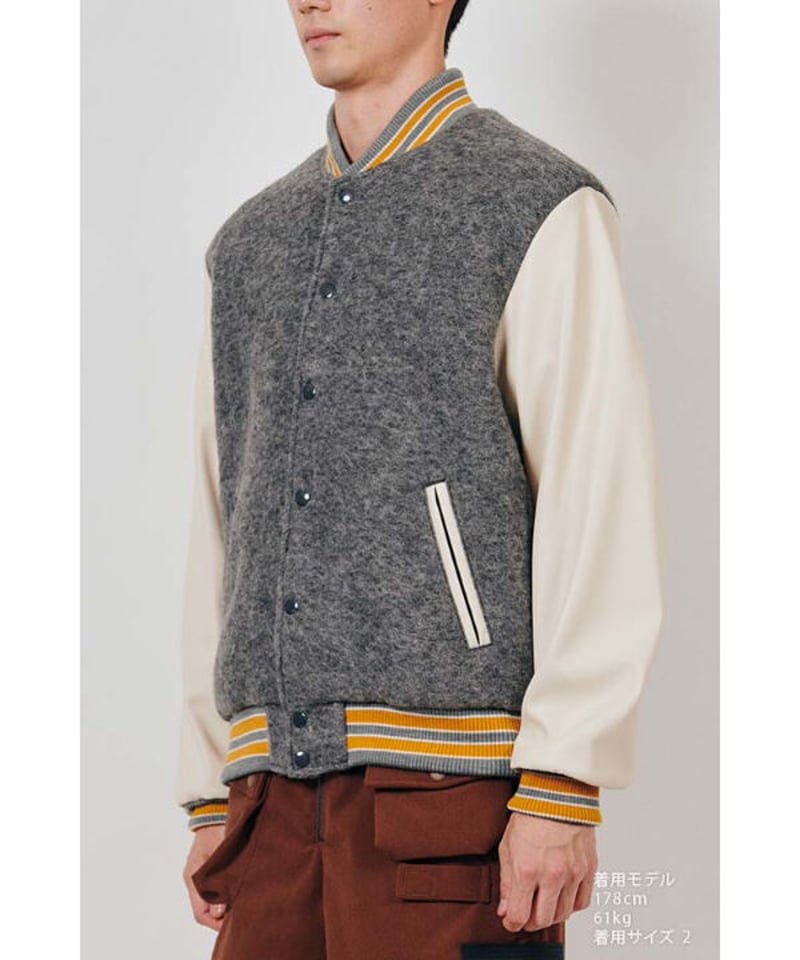 URU TOKYO×DIGAWEL Varsity Jacket【GRAY】 | welles URU TOKYO×DIGAWEL Varsity Jacket【GRAY】 | welles