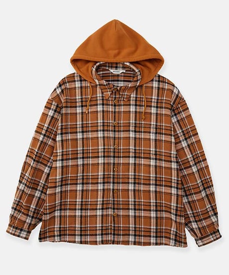 DIGAWEL Hoodie shirt【L.BROWN×BK】