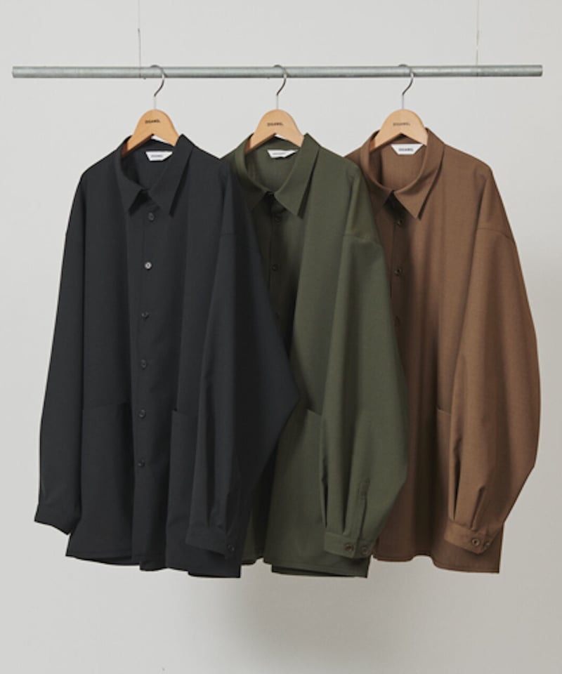 DIGAWEL Side Pocket Oversized Shirt【OLIVE】 | w