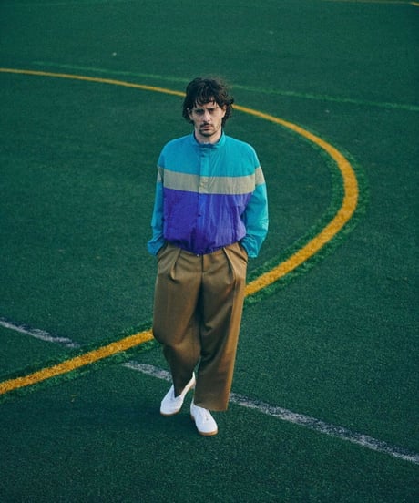 DIGAWEL  Cup shoulder Blouson【GREEN×PURPLE】