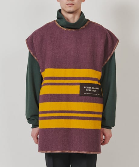 DIGAWEL  Horse Blanket Vest【MUSTARD/PURPLE】