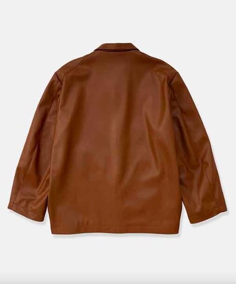 DIGAWEL  Synthetic Leather Half Coat【BROWN】
