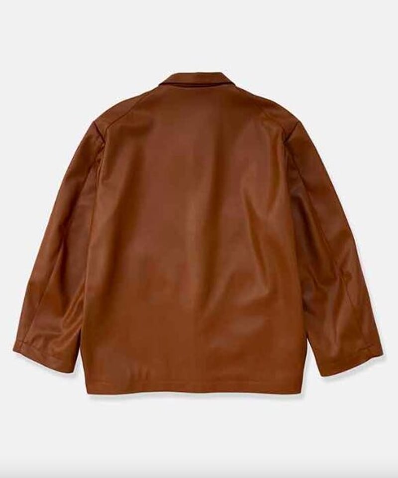 DIGAWEL Synthetic Leather Half Coat【BROWN】 | w...