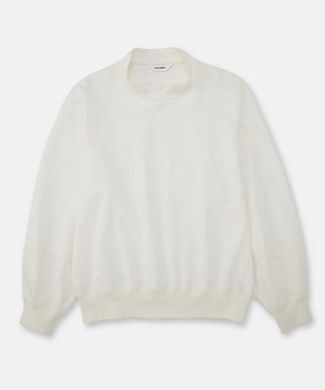 DIGAWEL Mock neck L/S T-shirt【WHITE】