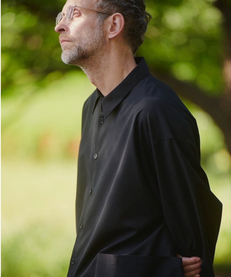 DIGAWEL Side Pocket Oversized Shirt【BLACK】 | w