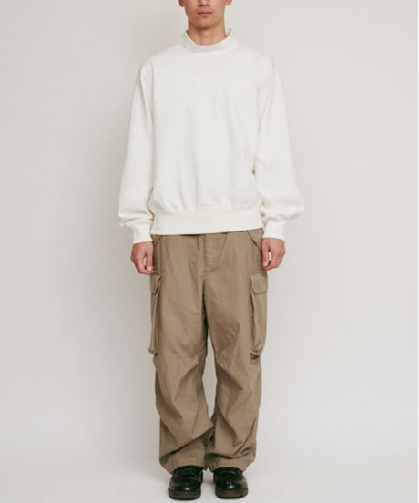 DIGAWEL Mock neck L/S T-shirt【WHITE】